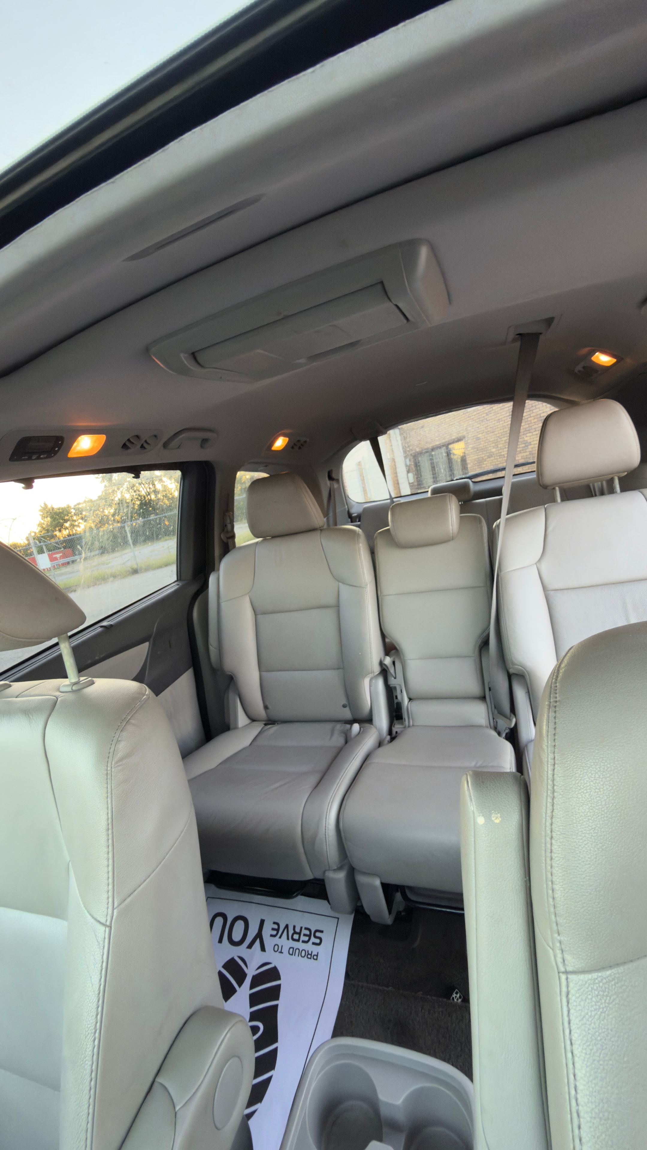 Asientos de pasajeros de la Honda Odyssey 2012